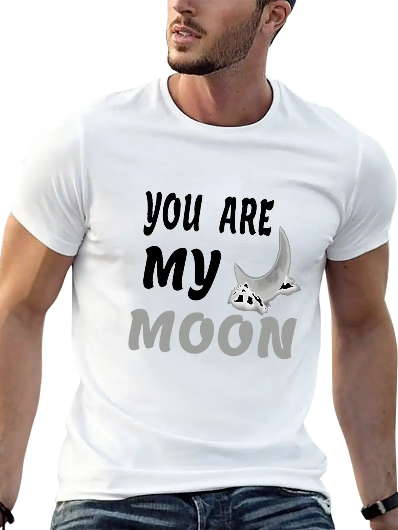 You Are My Moon Gift For Girlfriend & Boyfriend Classic Fit Graphic Tee For Daily Comfort – Unisex Cotton Shirt