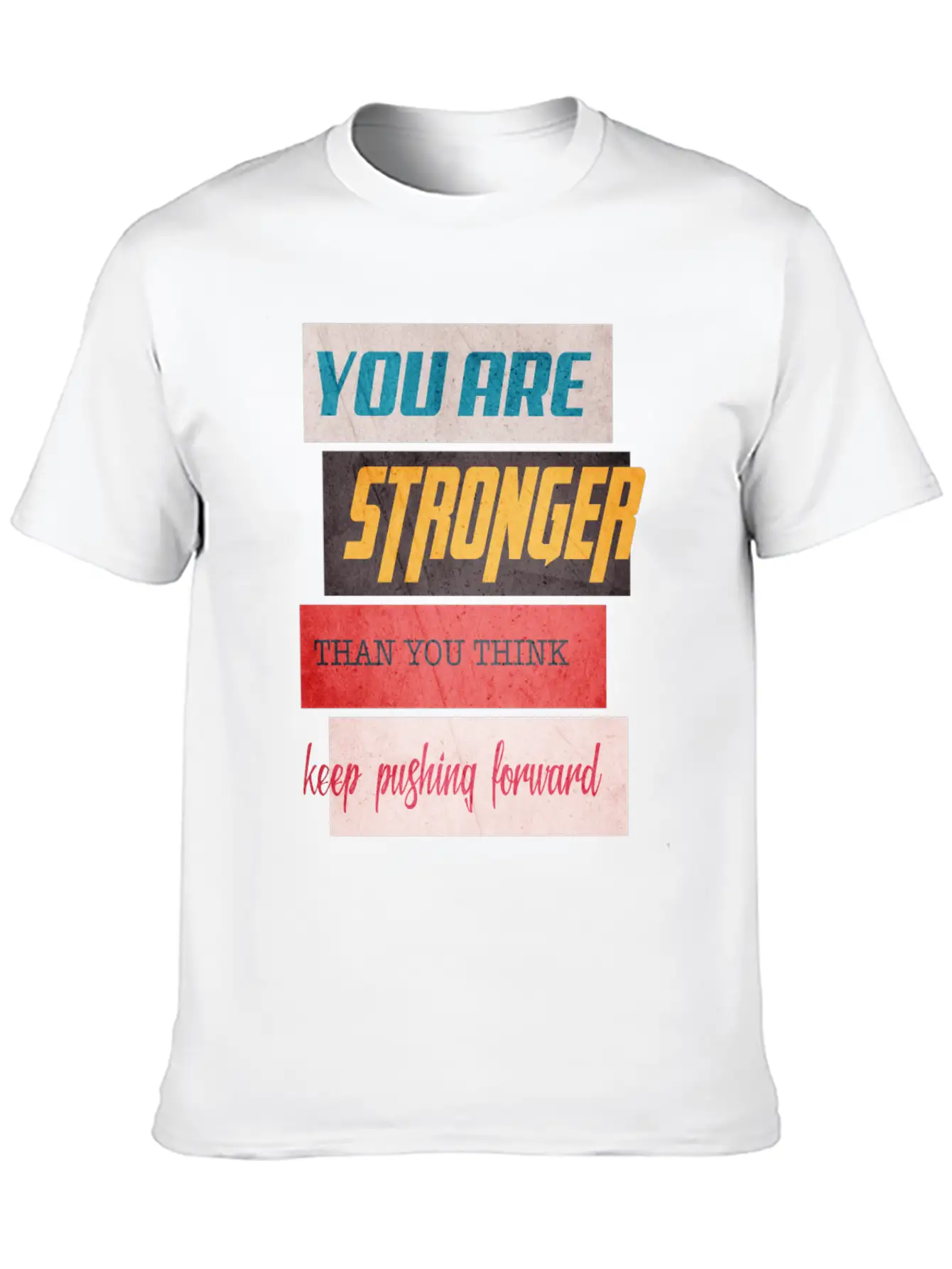 YOU ARE STRONGER Grunge Lightweight Cotton T-Shirt – Daily Comfort Graphic Shirt