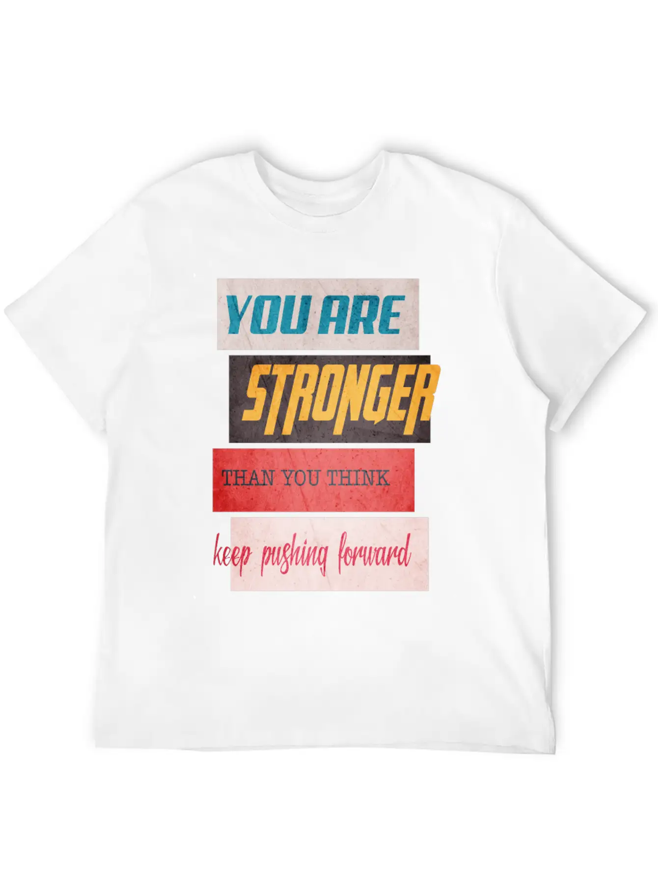 YOU ARE STRONGER Grunge Lightweight Cotton T-Shirt – Daily Comfort Graphic Shirt