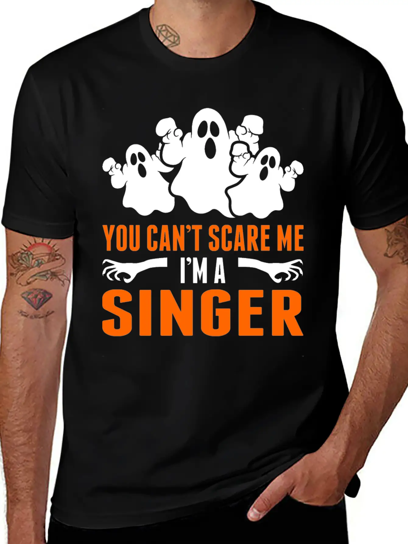 You Cant Scare Me Im A Singer Breathable Soft Cotton T-Shirt – Timeless Casual Look