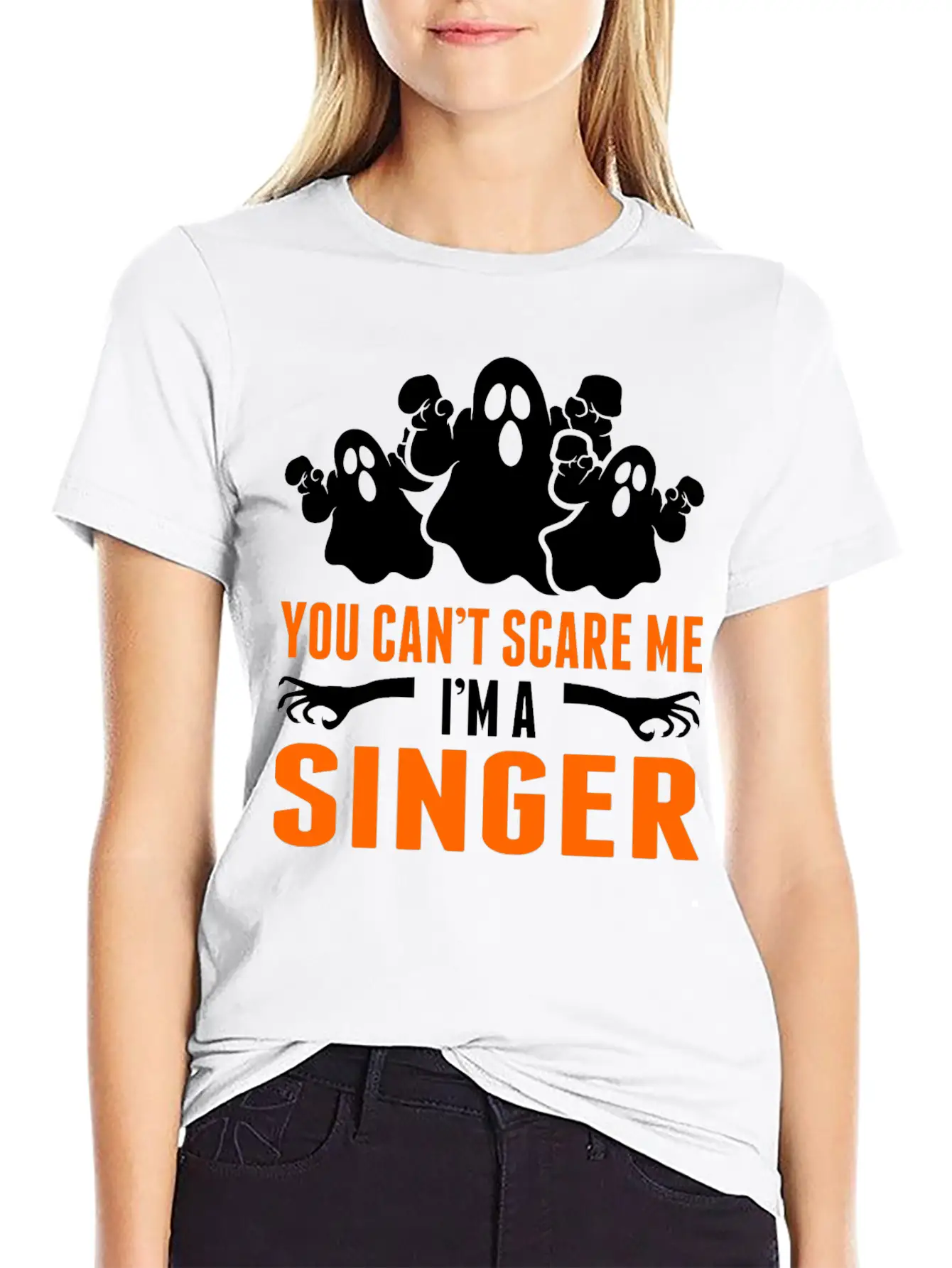 You Cant Scare Me Im A Singer Breathable Soft Cotton T-Shirt – Timeless Casual Look