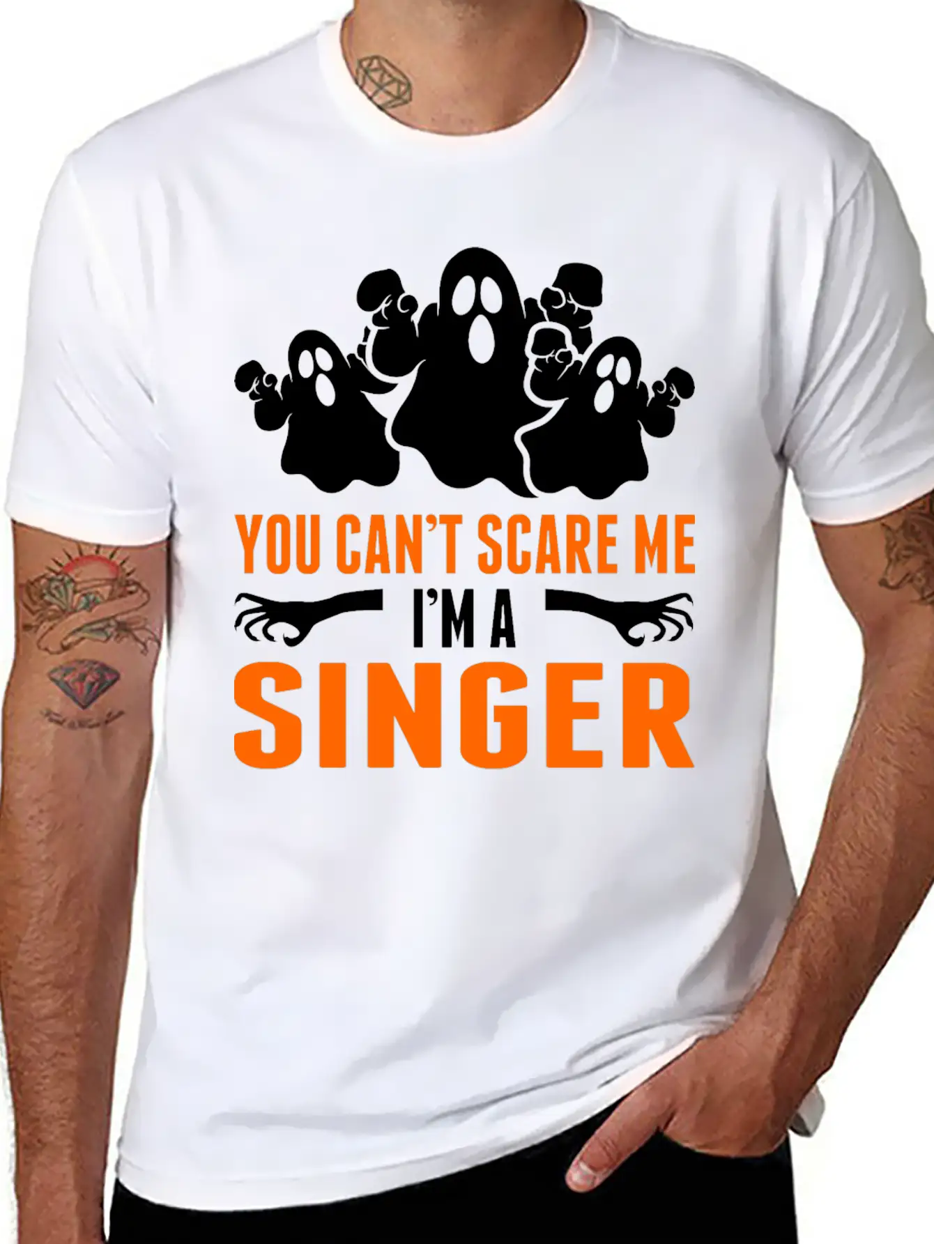 You Cant Scare Me Im A Singer Breathable Soft Cotton T-Shirt – Timeless Casual Look