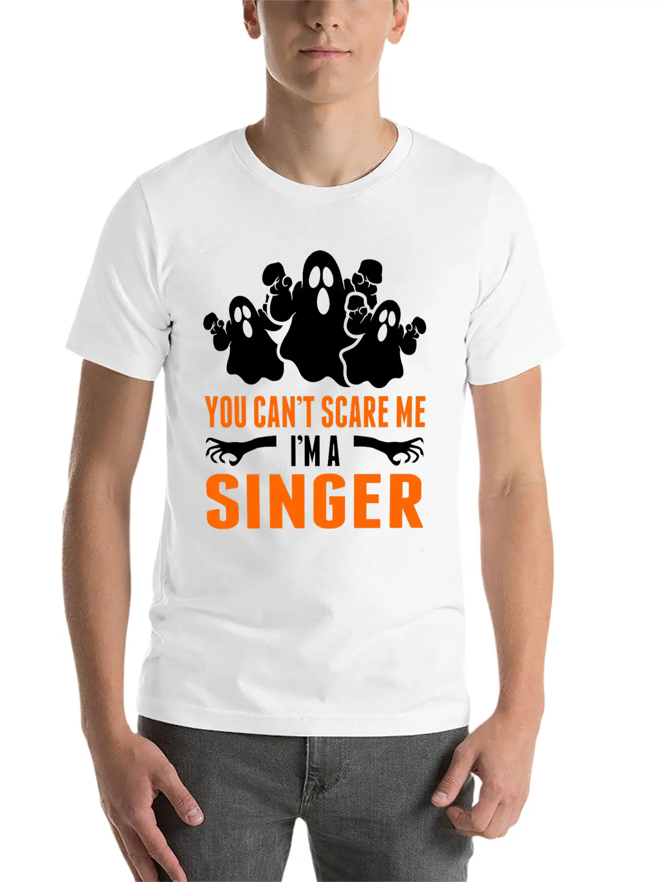 You Cant Scare Me Im A Singer Breathable Soft Cotton T-Shirt – Timeless Casual Look