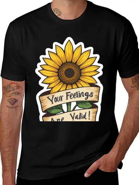 Your Feelings Are Valid Ribbon Casual Graphic T-Shirt – Simple And Comfortable Daily Wear