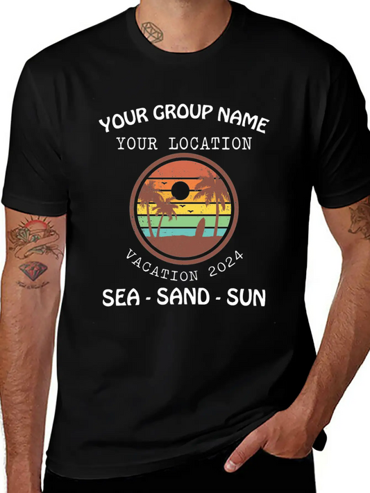 Your Group Name Your Location Sea Sand Sun Soft Cotton Short Sleeve Tee – Unisex Wardrobe Staple