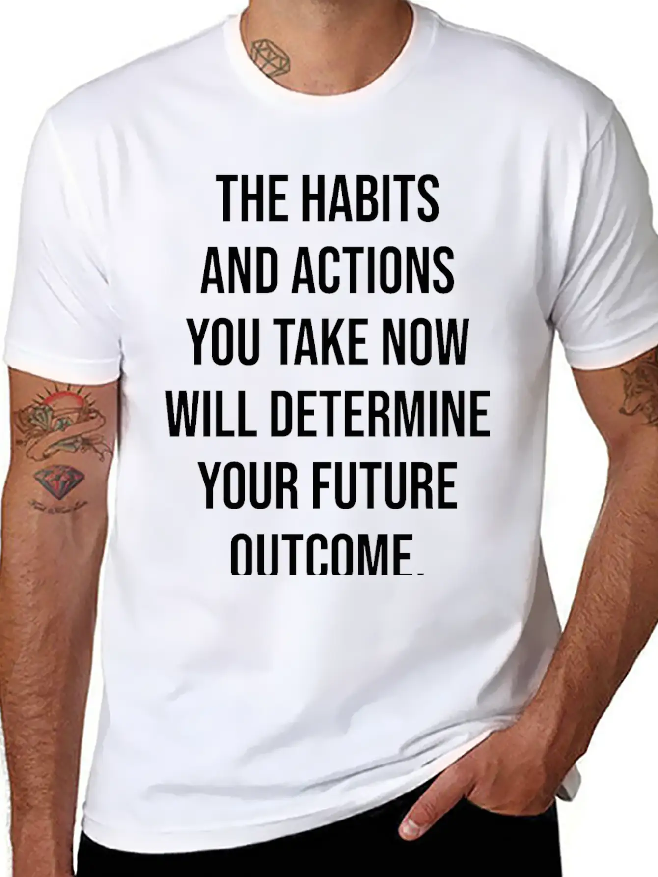 Your Habits And Actions Determine Future Outcome Unisex Cotton Tee – Relaxed Fit For Any Occasion
