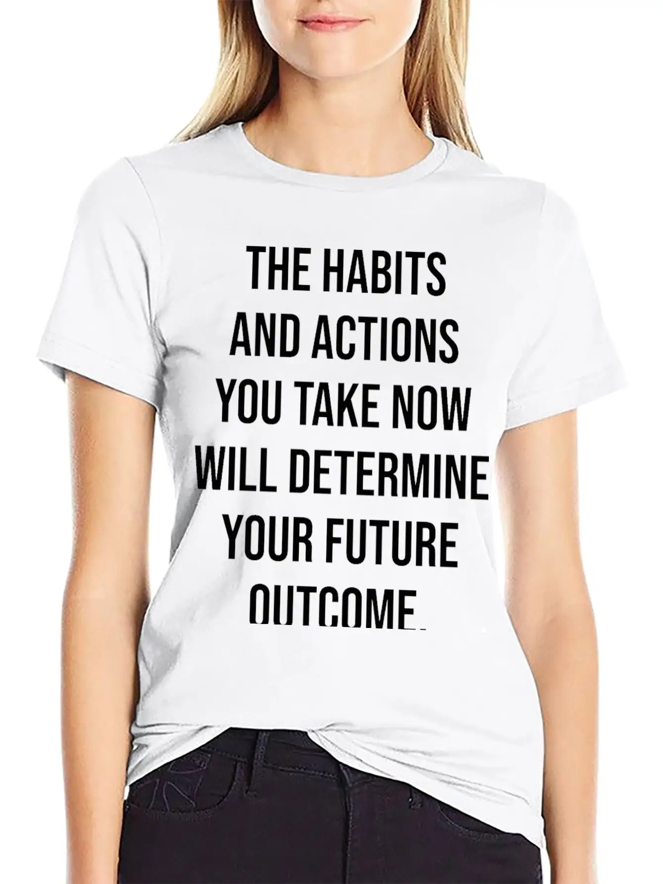 Your Habits And Actions Determine Future Outcome Unisex Cotton Tee – Relaxed Fit For Any Occasion