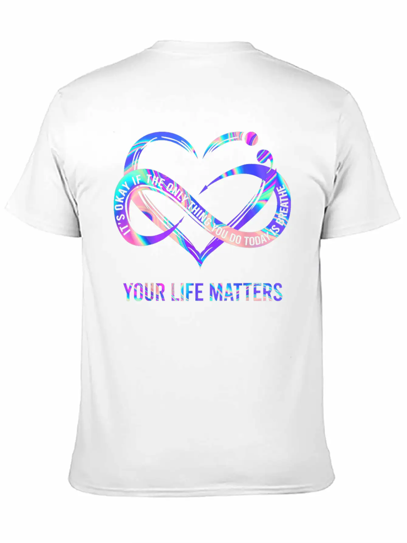 Your Life Mat.ters Suicide Prev.ention Awareness Simple Everyday Graphic Tee – Lightweight Summer Wear