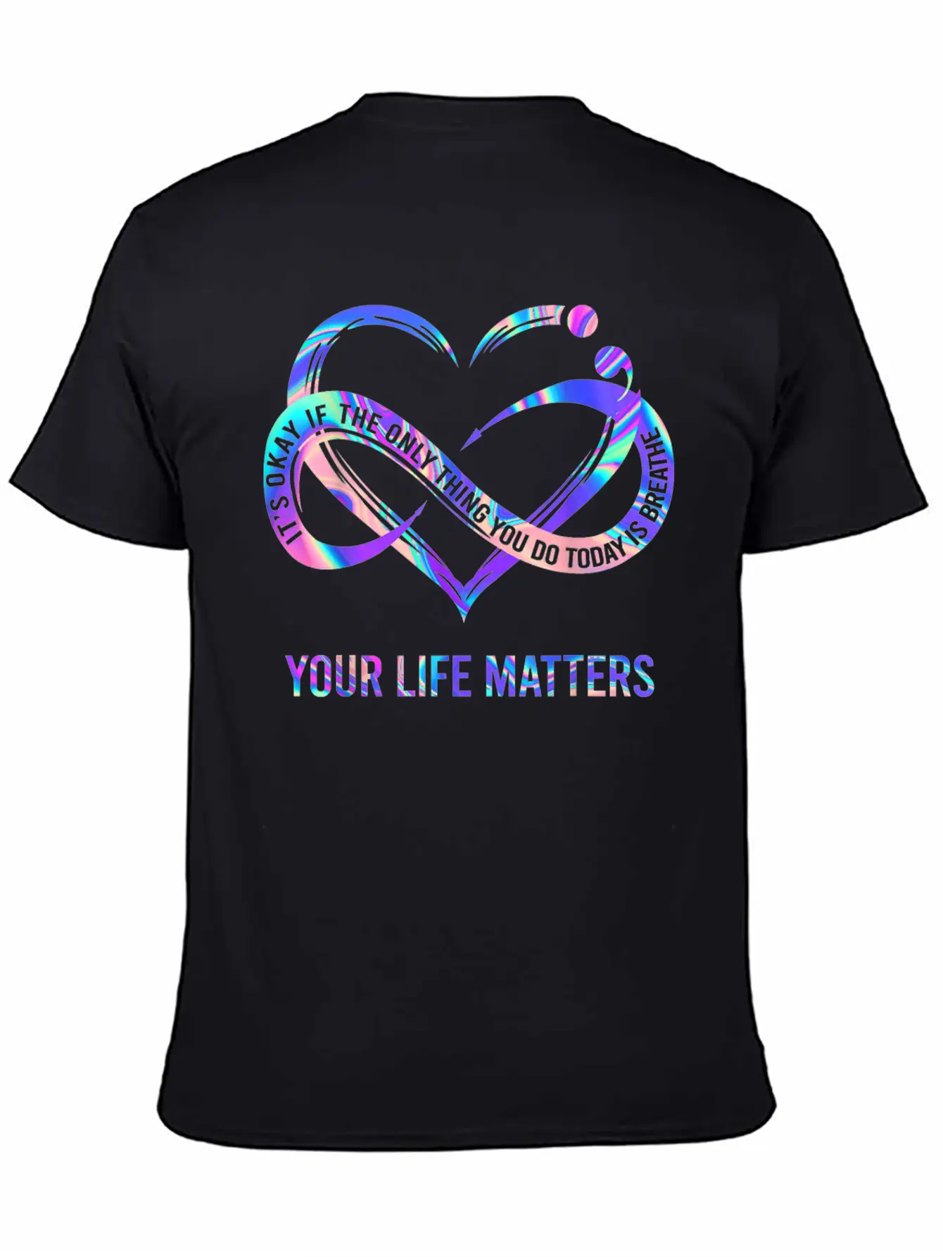 Your Life Mat.ters Suicide Prev.ention Awareness Simple Everyday Graphic Tee – Lightweight Summer Wear