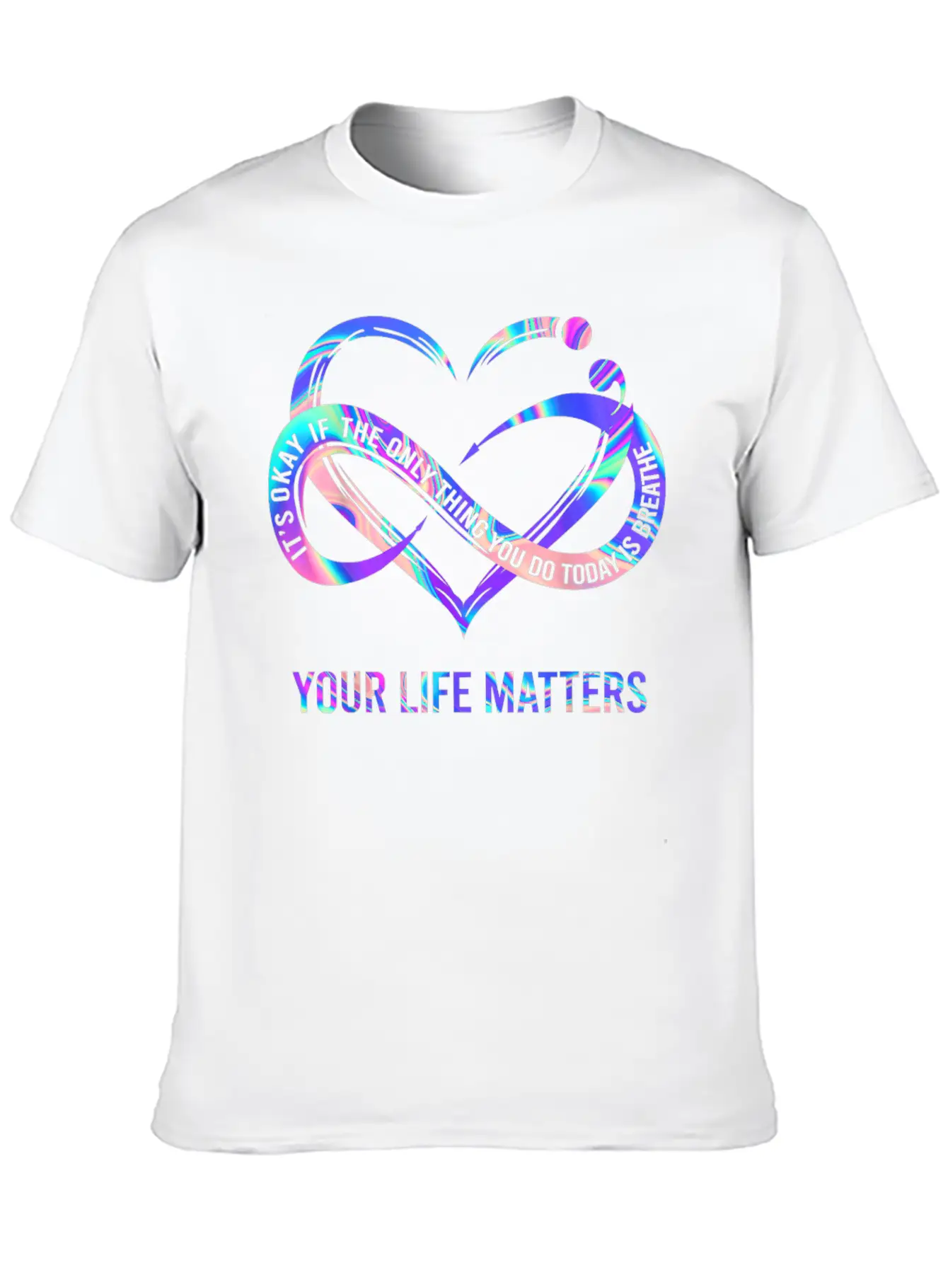 Your Life Mat.ters Suicide Prev.ention Awareness Simple Everyday Graphic Tee – Lightweight Summer Wear