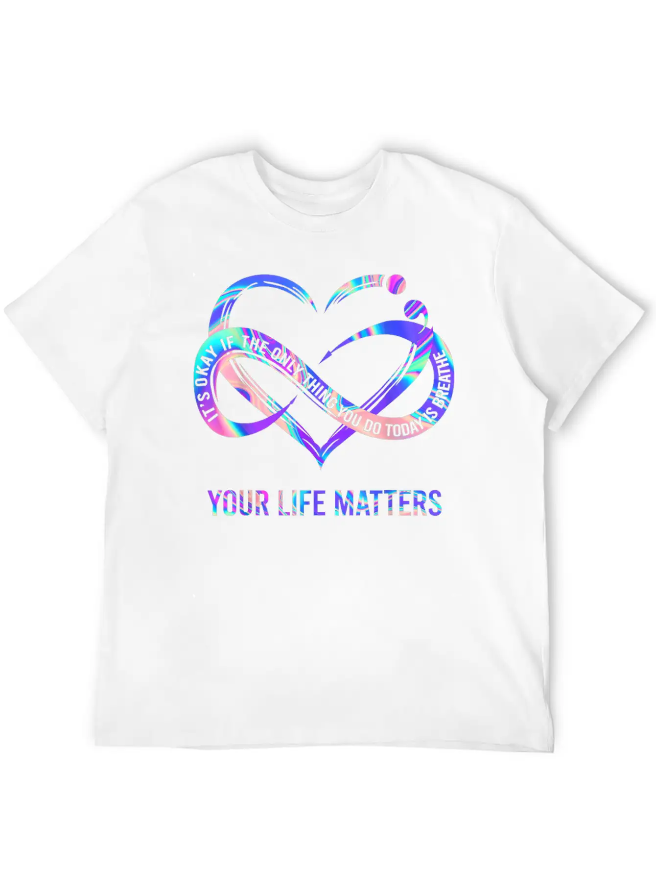 Your Life Mat.ters Suicide Prev.ention Awareness Simple Everyday Graphic Tee – Lightweight Summer Wear