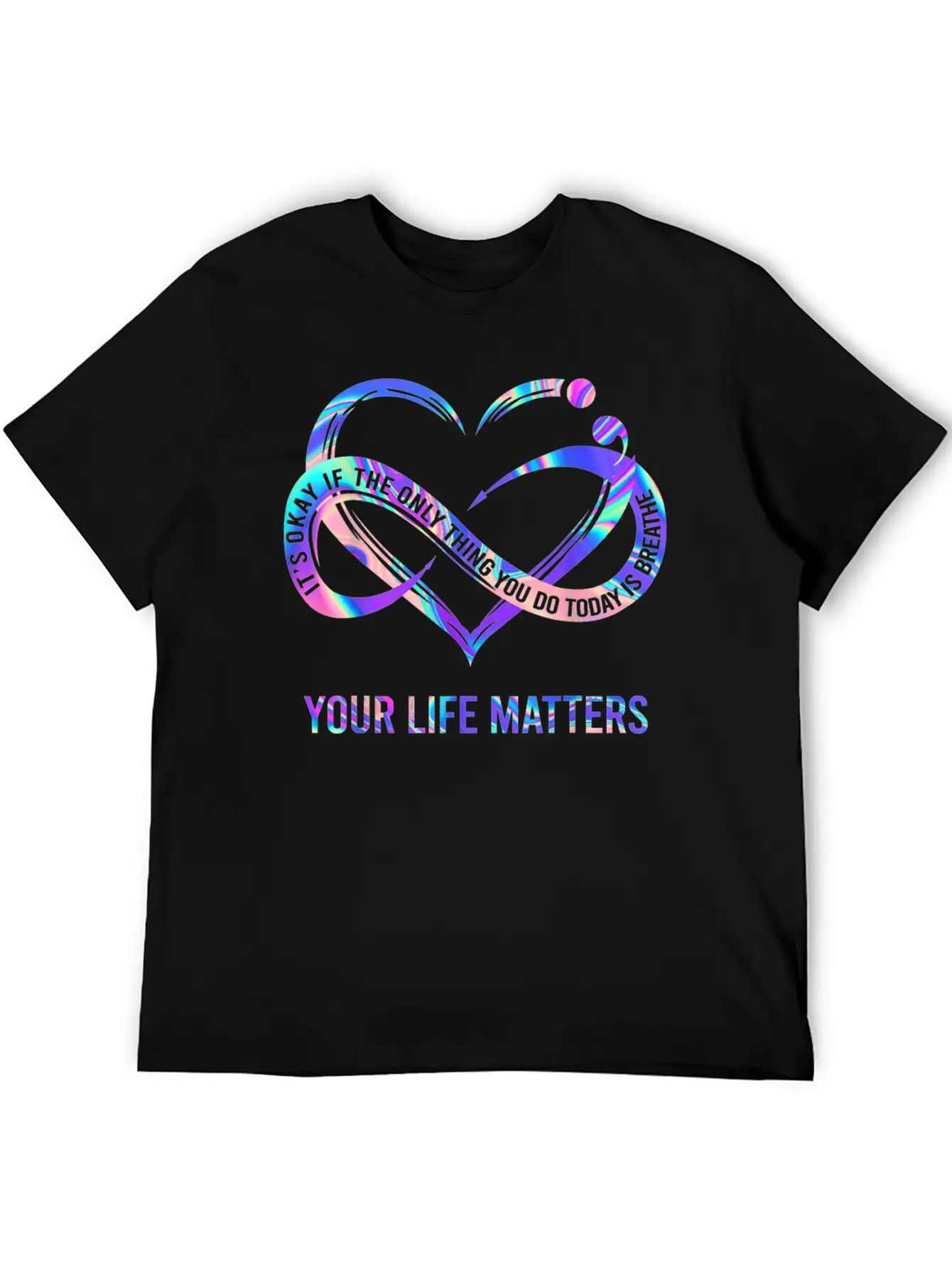 Your Life Mat.ters Suicide Prev.ention Awareness Simple Everyday Graphic Tee – Lightweight Summer Wear