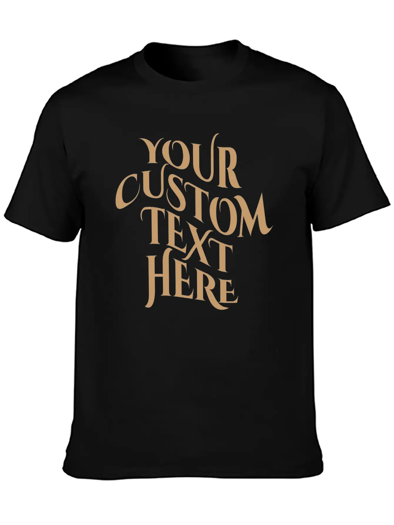 Your Text Here Tees Tshirt, Simple Text Minimal Lightweight Cotton T-Shirt – Daily Comfort Graphic Shirt