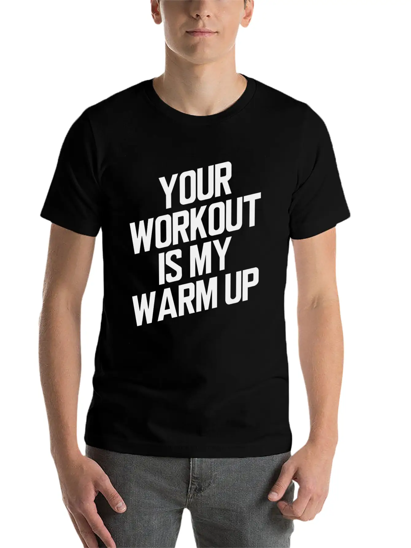 Your Workout Is My Warmup Toning Bodybuilder Simple Everyday Graphic Tee – Lightweight Summer Wear