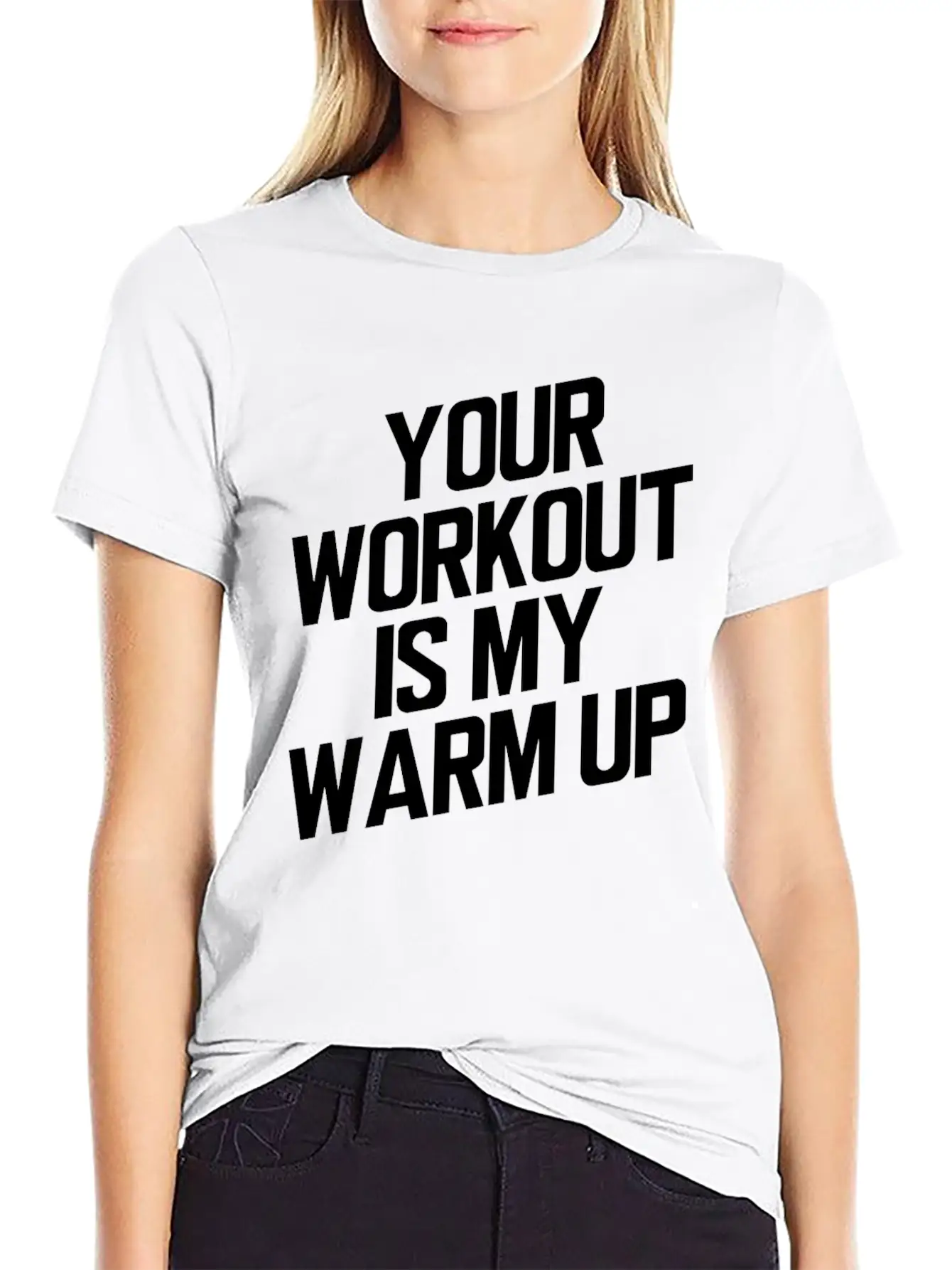 Your Workout Is My Warmup Toning Bodybuilder Simple Everyday Graphic Tee – Lightweight Summer Wear