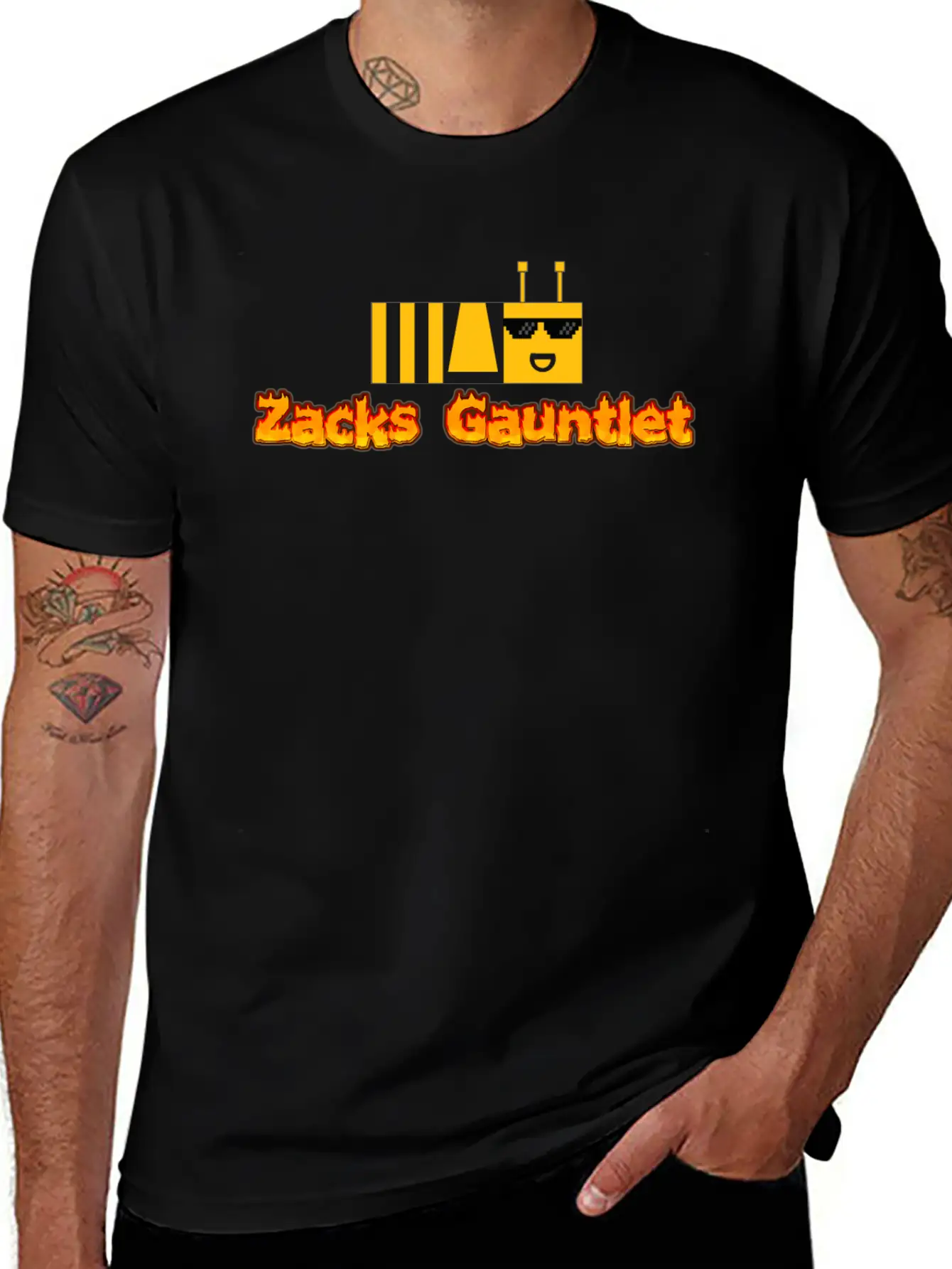Zacks Gauntlet Bee Flame Edition Unisex Cotton Tee – Relaxed Fit For Any Occasion