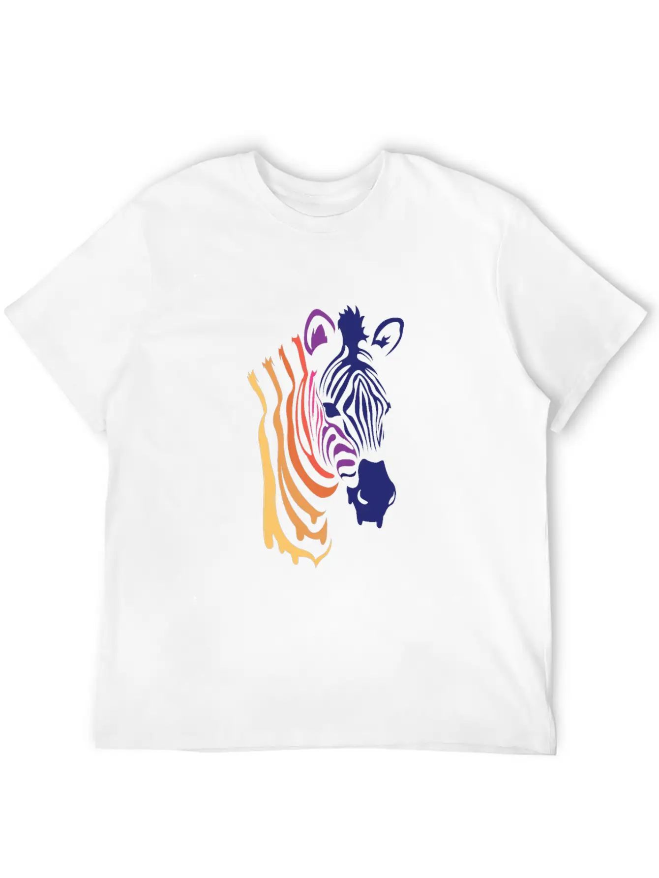 Zebra Gradient Zebra Art Essential Unisex Summer Tee – Soft Cotton Casual Fit