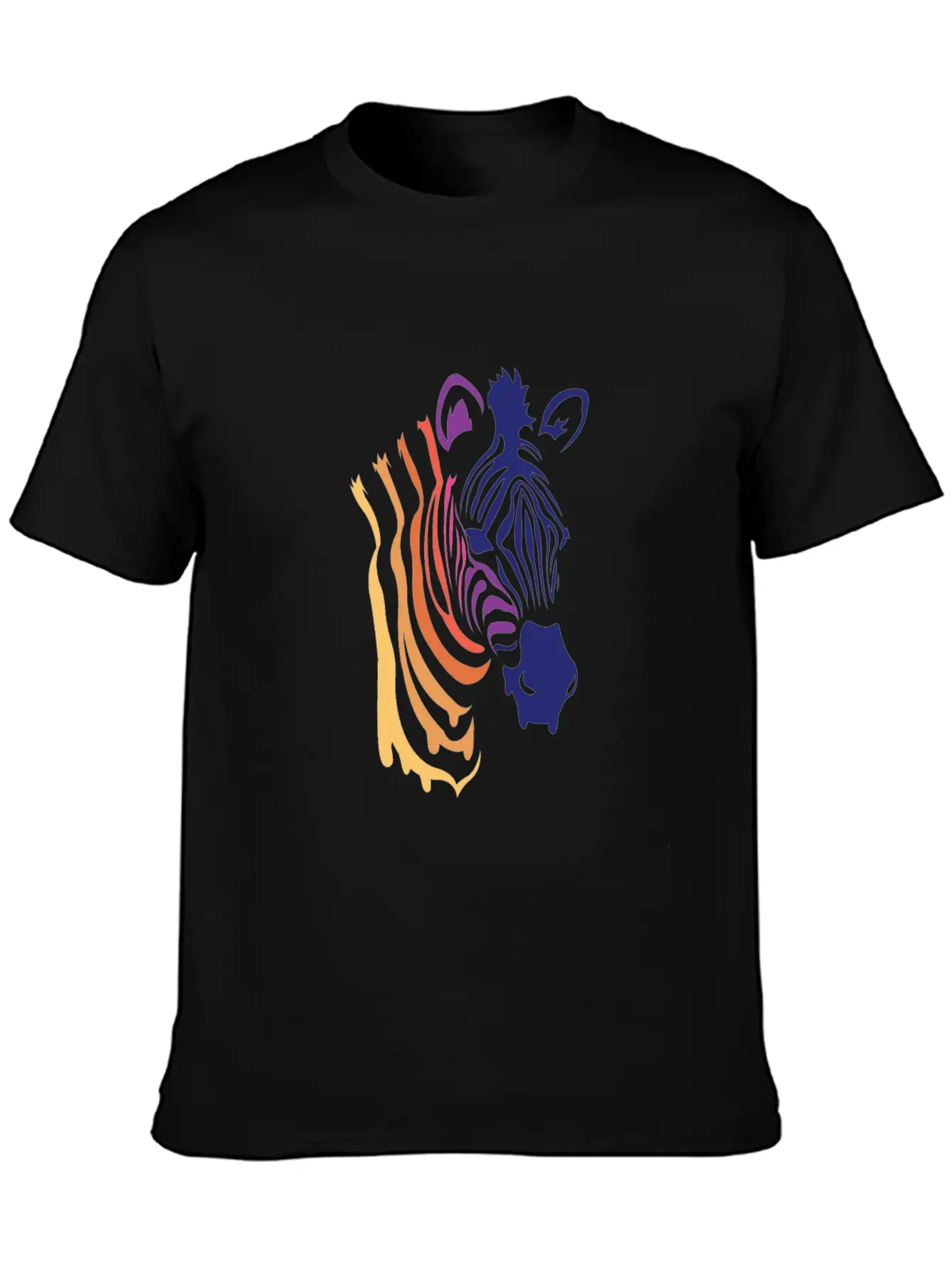 Zebra Gradient Zebra Art Essential Unisex Summer Tee – Soft Cotton Casual Fit
