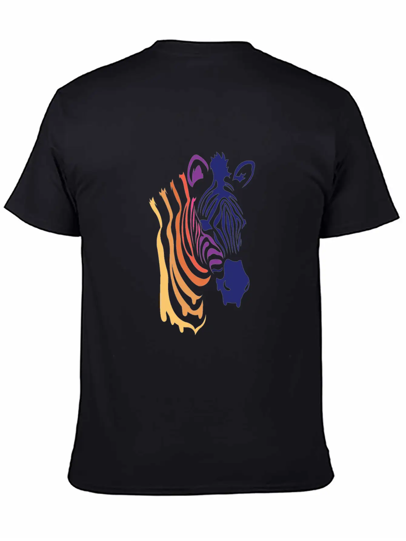 Zebra Gradient Zebra Art Essential Unisex Summer Tee – Soft Cotton Casual Fit