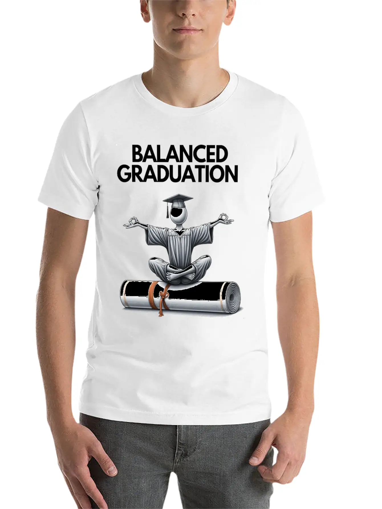 Zen Graduate: Mind, Body, Spirit - Class Of 2024 Simple Everyday Graphic Tee – Lightweight Summer Wear