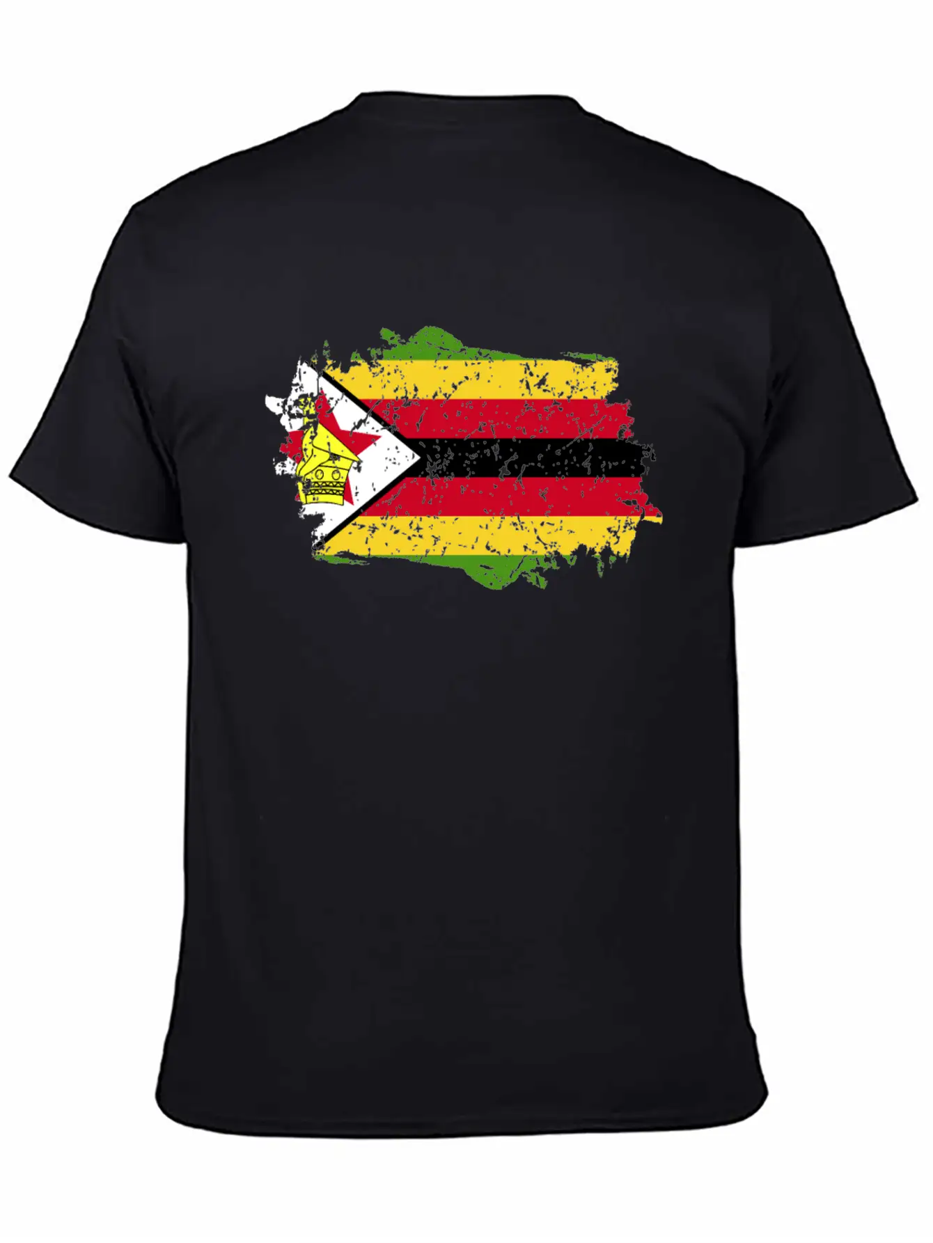 Zimbabwe Flag Grunge Country Flag Zimbabwe Essential Unisex Summer Tee – Soft Cotton Casual Fit