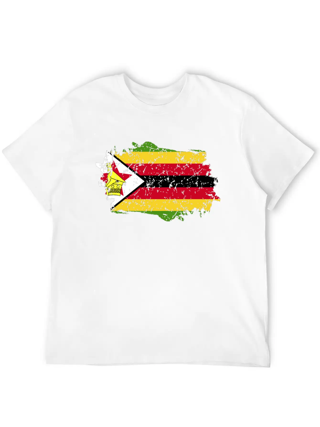 Zimbabwe Flag Grunge Country Flag Zimbabwe Essential Unisex Summer Tee – Soft Cotton Casual Fit