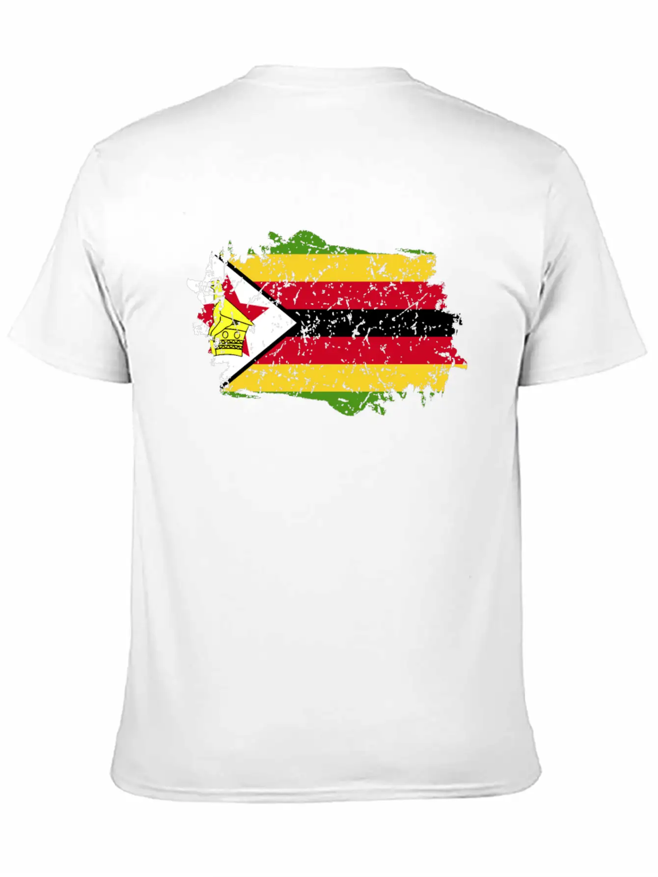 Zimbabwe Flag Grunge Country Flag Zimbabwe Essential Unisex Summer Tee – Soft Cotton Casual Fit