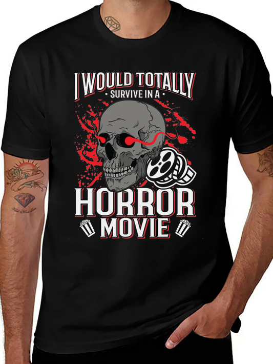 Zombie Horror Film Outfit Film Festival Halloween Casual Graphic T-Shirt – Simple And Comfortable Daily Wear