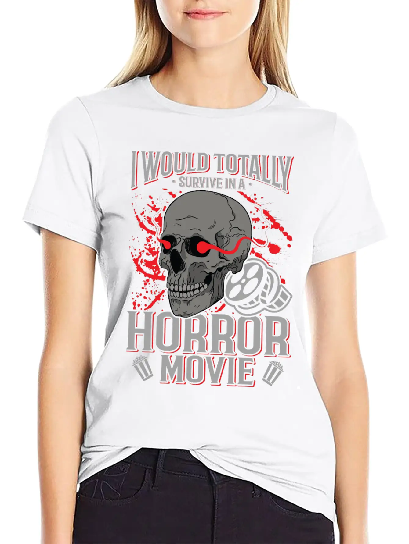 Zombie Horror Film Outfit Film Festival Halloween Casual Graphic T-Shirt – Simple And Comfortable Daily Wear