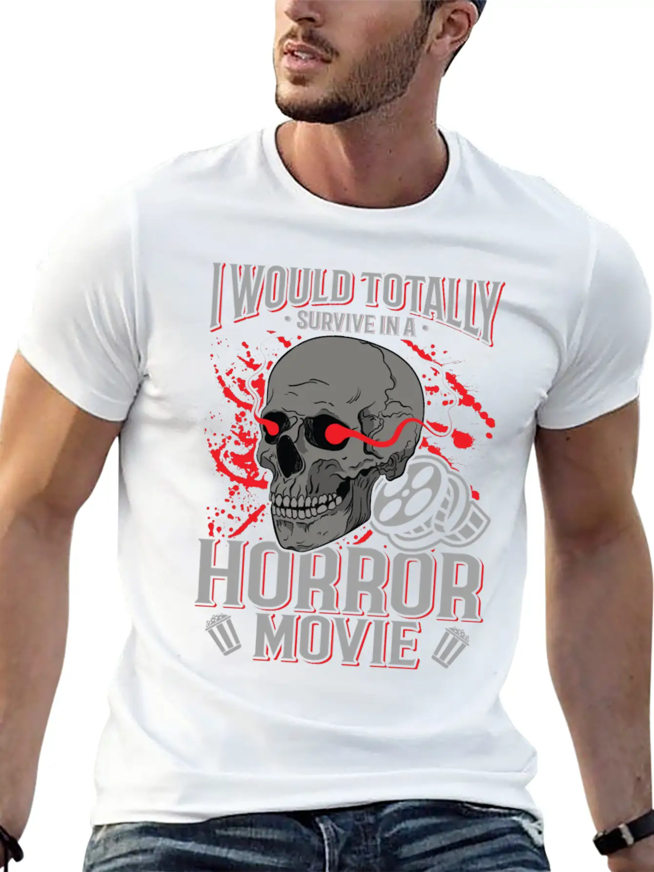 Zombie Horror Film Outfit Film Festival Halloween Casual Graphic T-Shirt – Simple And Comfortable Daily Wear