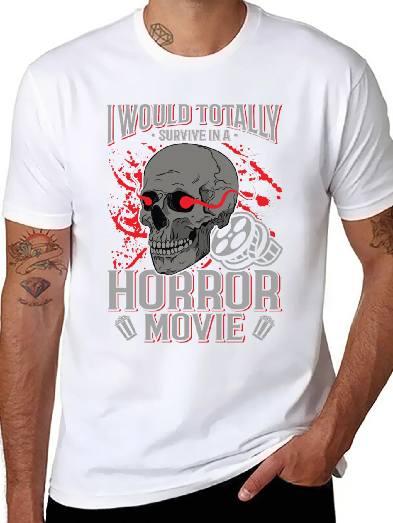 Zombie Horror Film Outfit Film Festival Halloween Casual Graphic T-Shirt – Simple And Comfortable Daily Wear