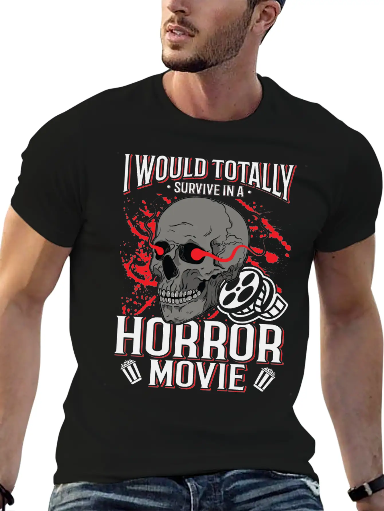 Zombie Horror Film Outfit Film Festival Halloween Casual Graphic T-Shirt – Simple And Comfortable Daily Wear