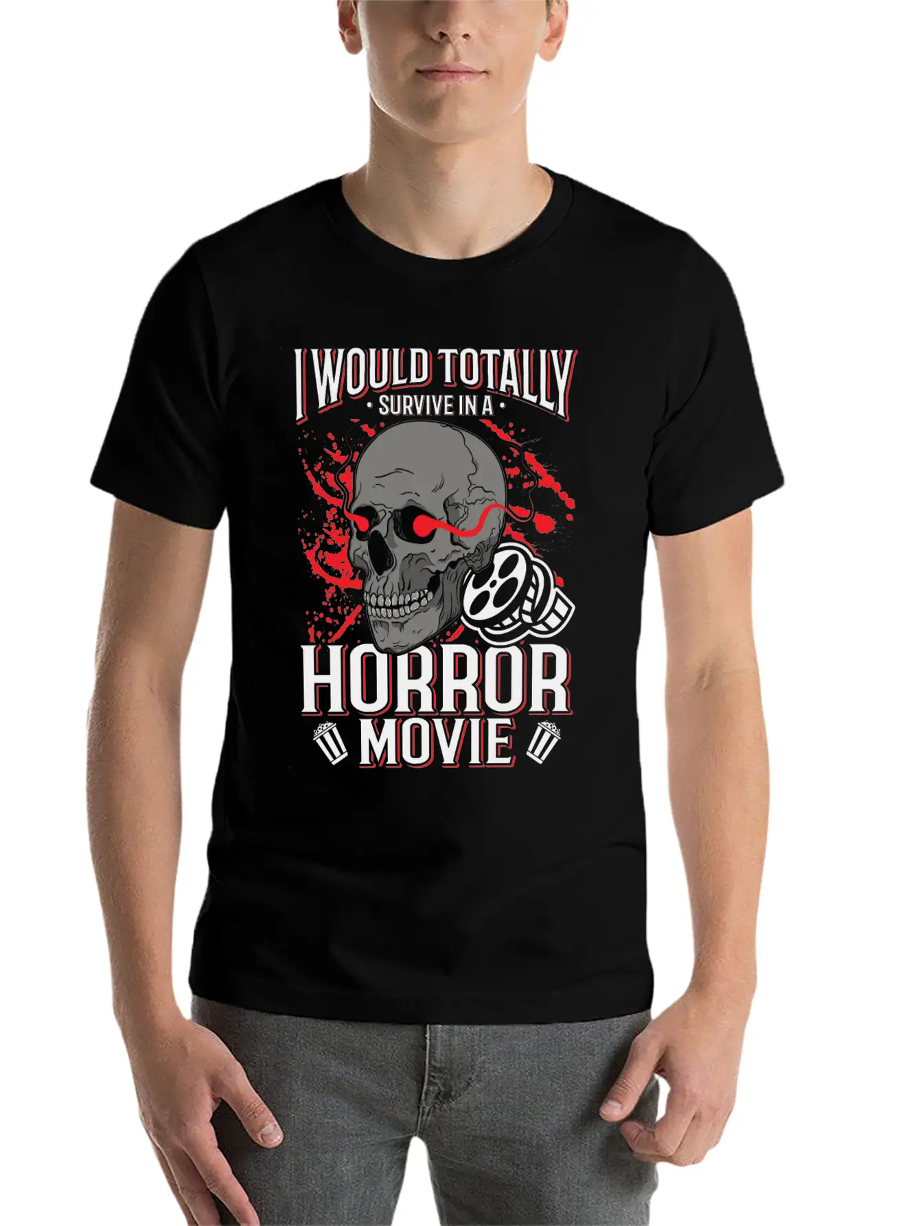 Zombie Horror Film Outfit Film Festival Halloween Casual Graphic T-Shirt – Simple And Comfortable Daily Wear