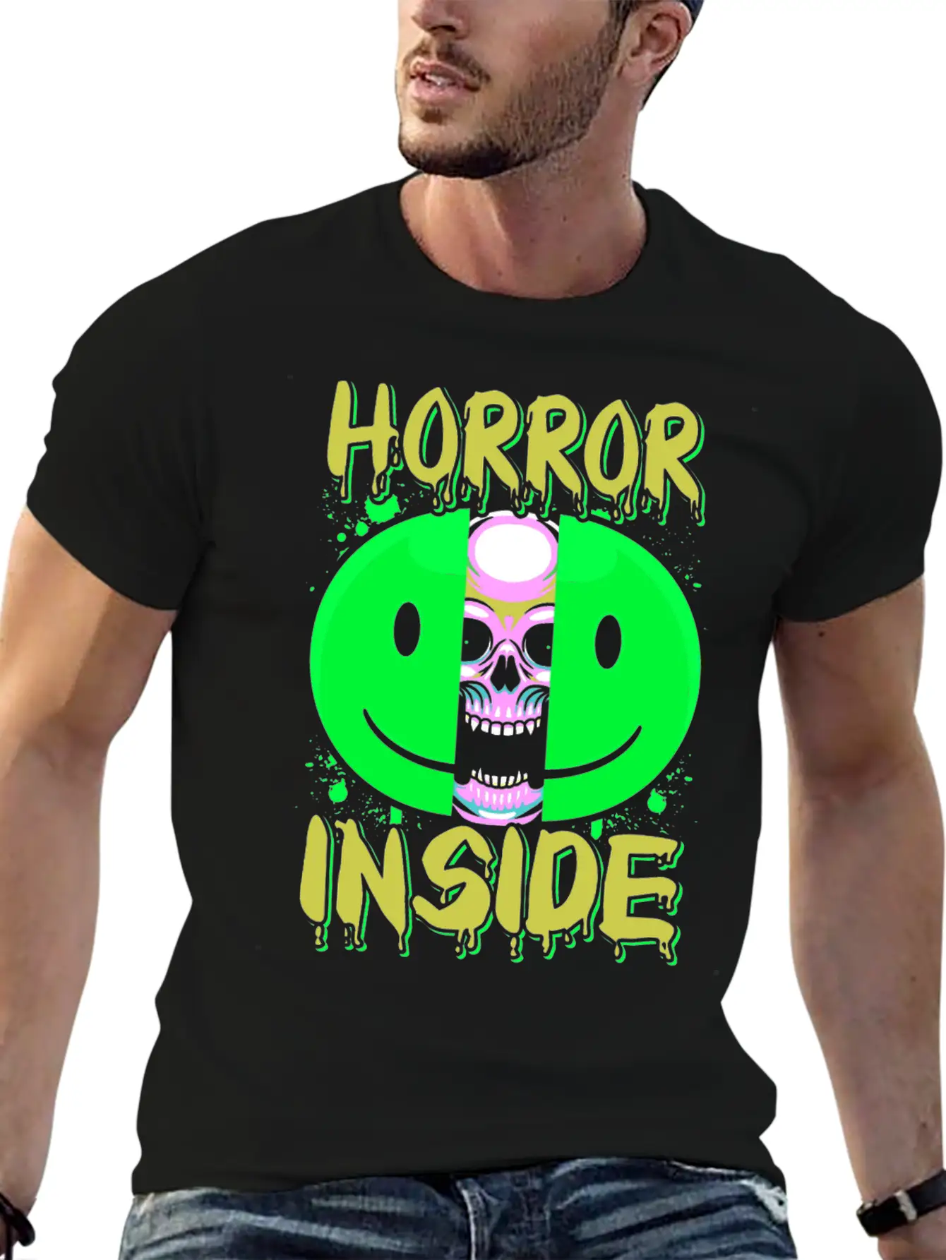 Zombie Horror Film Outfit Film Festival Halloween Lightweight Cotton T-Shirt – Daily Comfort Graphic Shirt