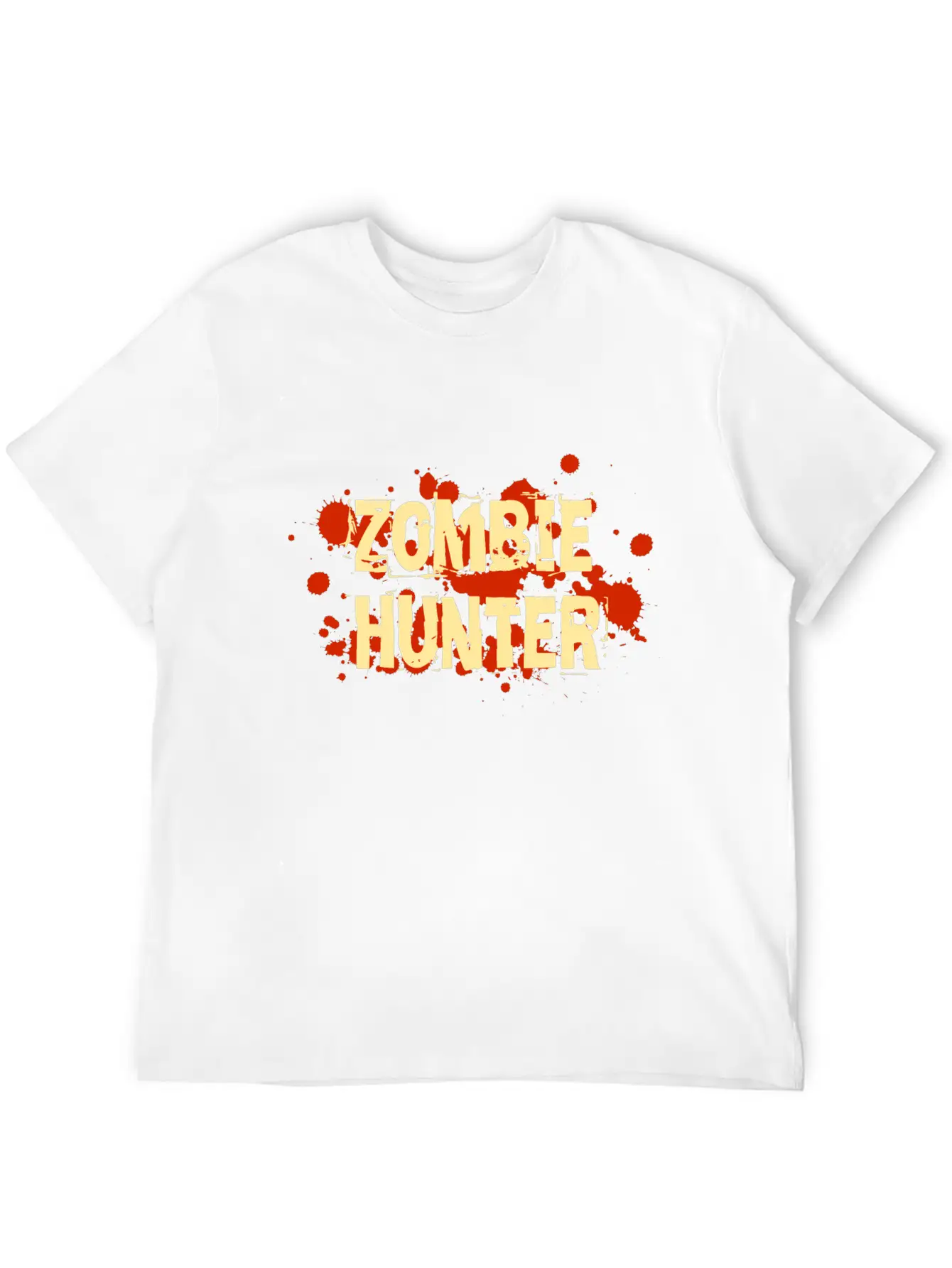 Zombie Hunter Blood Splatter Breathable Soft Cotton T-Shirt – Timeless Casual Look