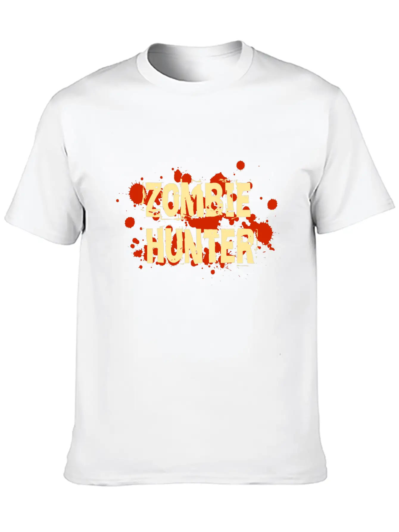 Zombie Hunter Blood Splatter Breathable Soft Cotton T-Shirt – Timeless Casual Look