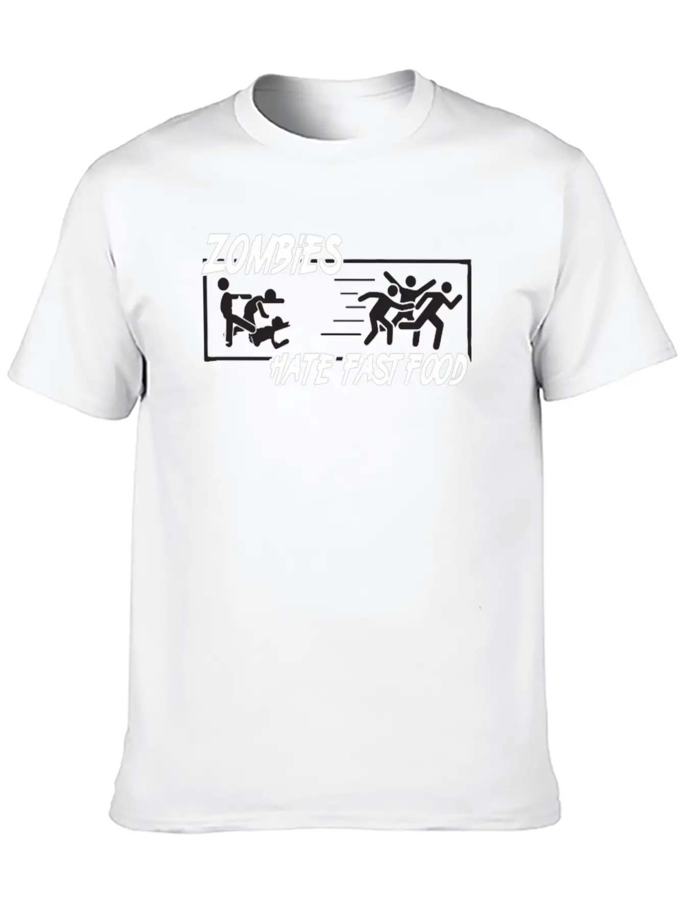 Zombies Hate Fast Food Lightweight Cotton T-Shirt – Daily Comfort Graphic Shirt