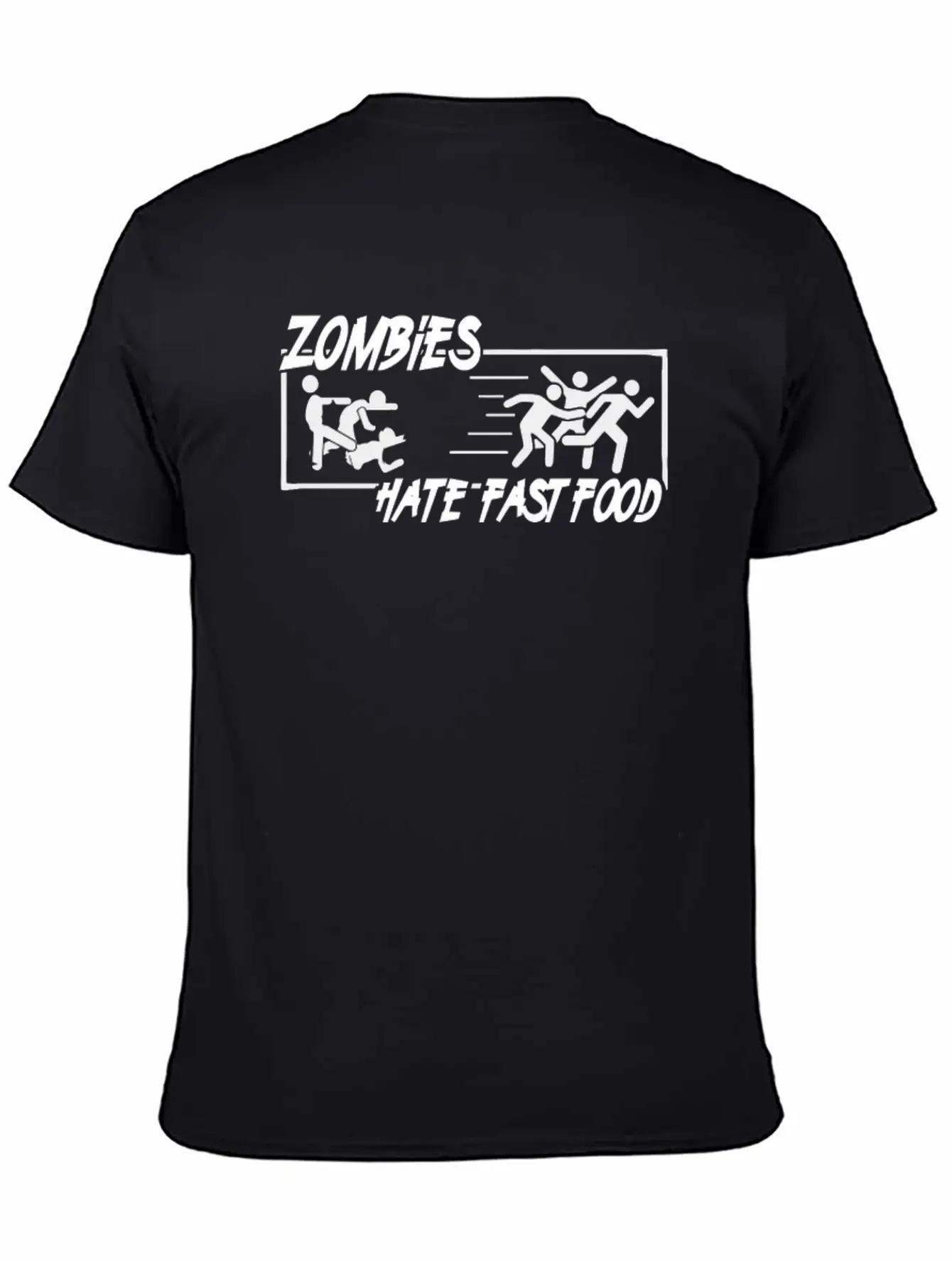 Zombies Hate Fast Food Lightweight Cotton T-Shirt – Daily Comfort Graphic Shirt
